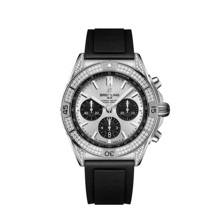 Chronomat B01 42, Edelstahl (edelsteinbesetzt) - Creme
Eine Breitling-Uhr für jede Situation und Aktivität.
