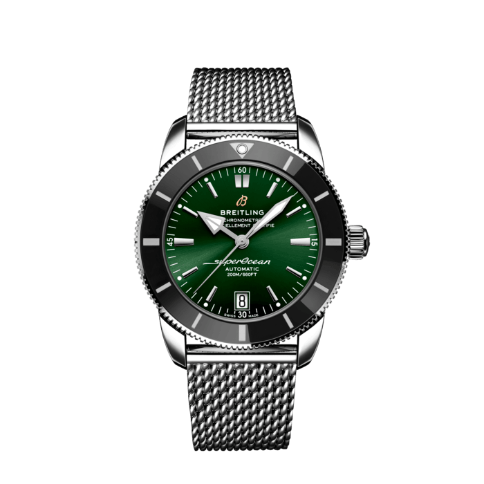 Superocean Heritage B20 Automatic 42, Stainless steel - Green
Inspired by the original Superocean from the 1950s, the Superocean Heritage combines iconic design features with a modern touch. Sporty and elegant, the Superocean Heritage is a true embodiment of style at sea.