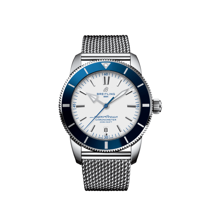 Superocean Heritage B20 Automatic 44, Stainless steel - White
Inspired by the original Superocean from the 1950s, the Superocean Heritage combines iconic design features with a modern touch. Sporty and elegant, the Superocean Heritage is a true embodiment of style at sea.