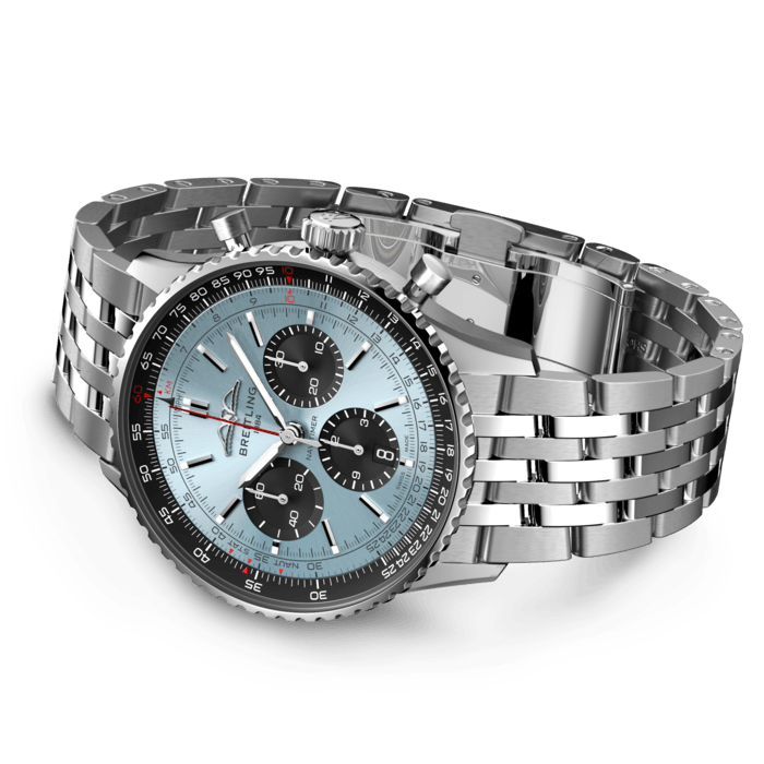 Navitimer B01 Chronograph 43 Stainless steel Ice blue AB0138241C1A1 Breitling