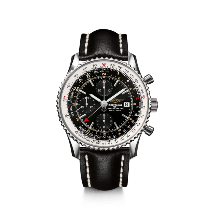 Navitimer Chronograph GMT 46航空計時世界時間腕錶 - A24322121B1X1