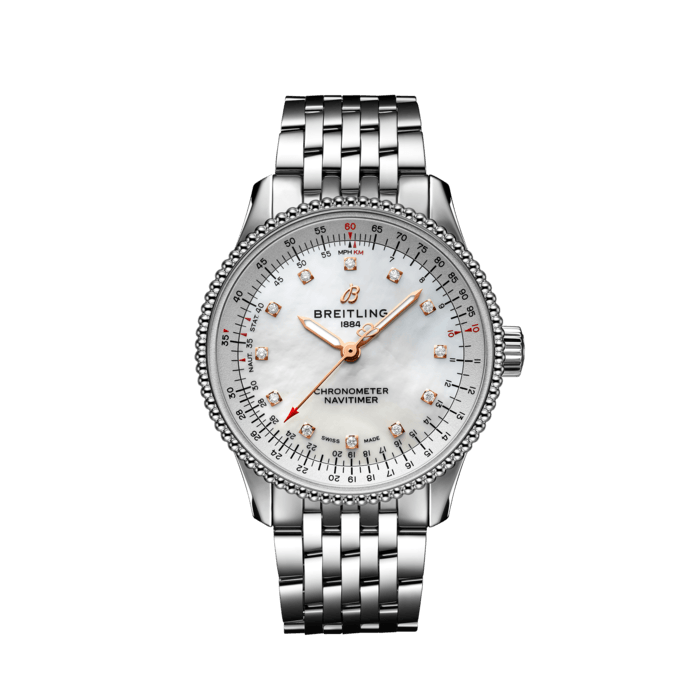 Navitimer Automatic 35 Stainless steel Mother of pearl A17395211A1A1 Breitling