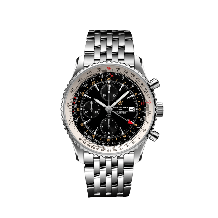 Navitimer Chronograph GMT 46航空計時世界時間腕錶 - A24322121B2A1