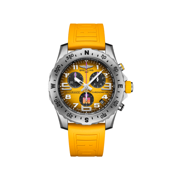 Endurance Pro IRONMAN® World Championship, Titanium - Yellow
Breitling’s IRONMAN® World Championship edition lightweight Endurance Pro watch.