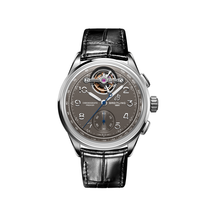 Premier B21 Chronograph Tourbillon 42 Gaston Breitling, 18-karätiges Weissgold - Anthrazit
Eine Serie für Menschen, die die Mechanik und die Magie der Uhrmacherkunst lieben.