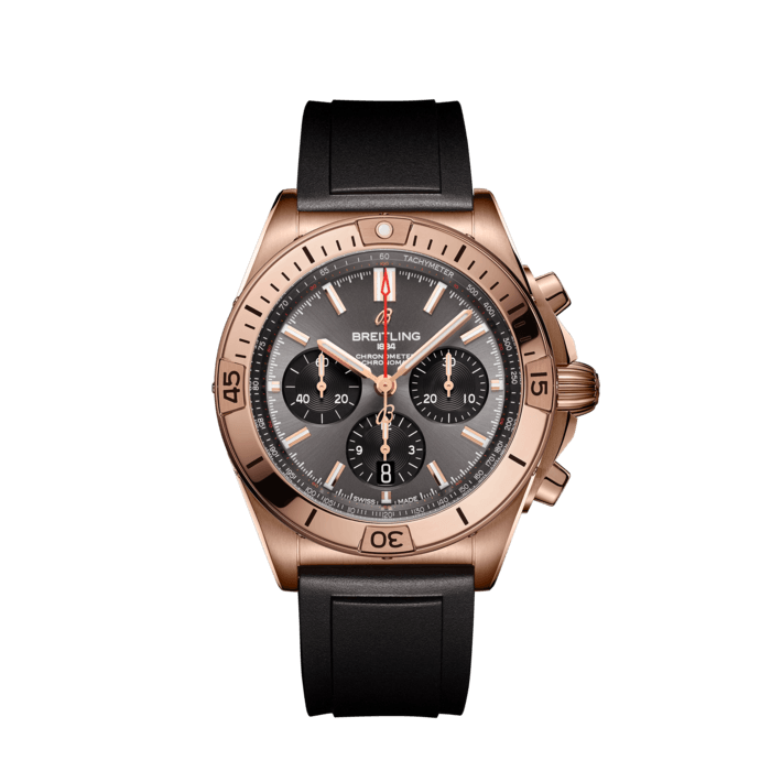 Chronomat B01 42, 18k red gold - Anthracite
Breitling’s all-purpose watch for your every pursuit.