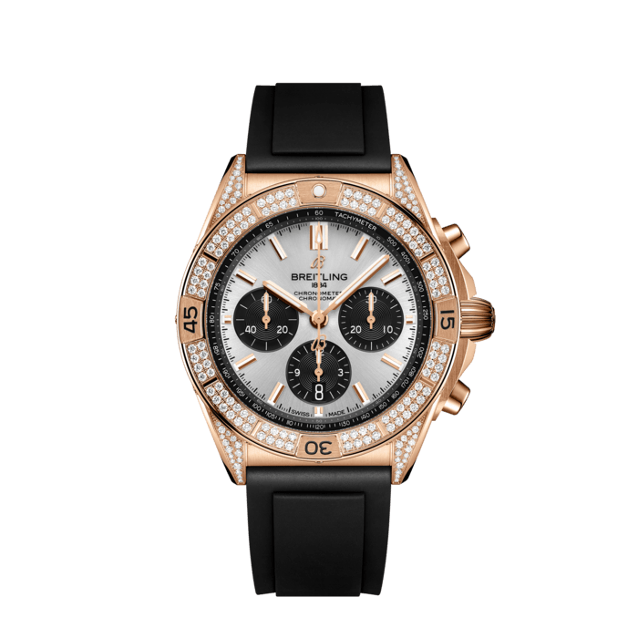 Chronomat B01 42, 18k red gold (gem-set) - Cream
Breitling’s all-purpose watch for your every pursuit.