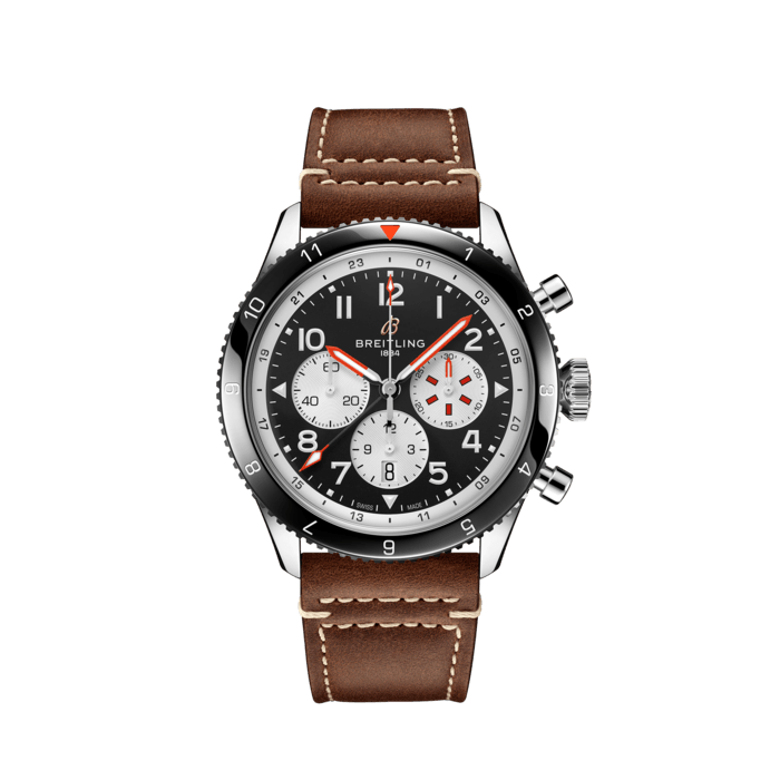 Super AVI B04 Chronograph GMT 46 Mosquito, Stainless steel - Black
A pilot’s-watch throwback inspired by the legendary Mosquito.