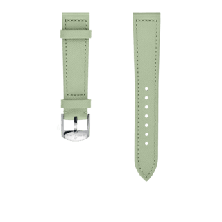 Bracelet en cuir de veau vert menthe - 18 mm