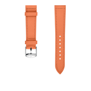 Cinturino in pelle di vitello mandarino - 18 mm