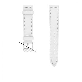 Kalbslederarmband Weiss - 18 mm