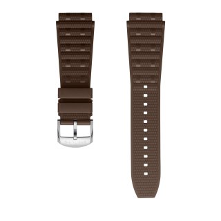 Brown Rouleaux rubber strap - 22 mm