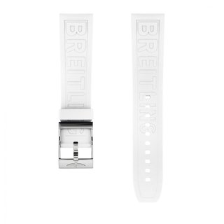 Bracelete de borracha Diver Pro branca - 22 mm