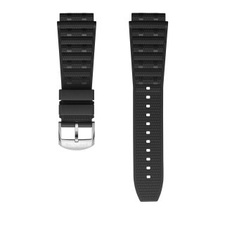 Bracelete de borracha Black Rouleaux - 22 mm