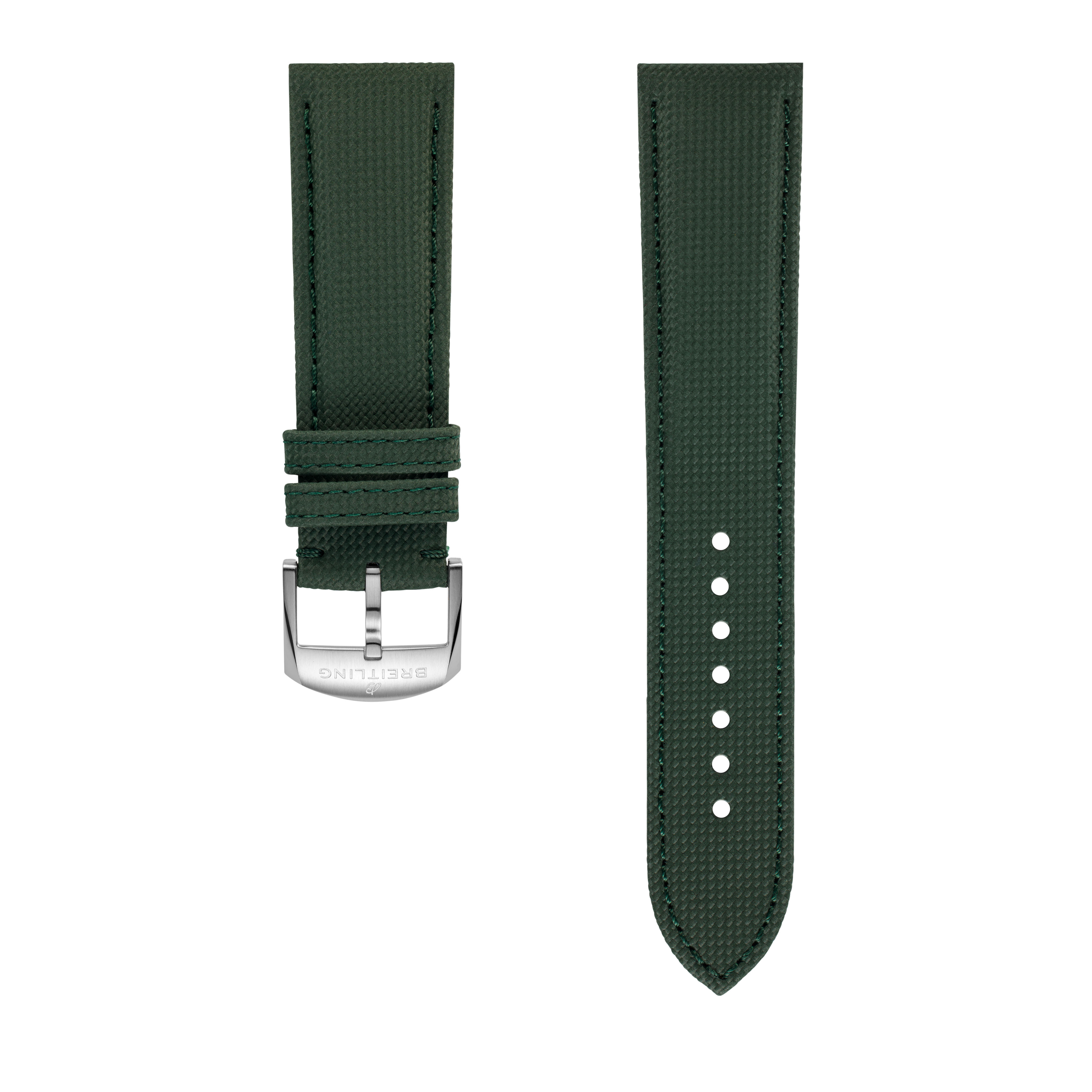 Cinturino in pelle di vitello verde militare - 22 mm