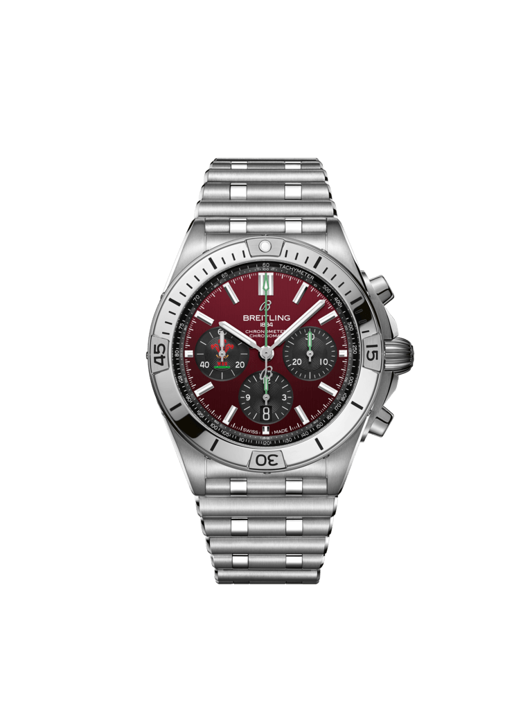 Chronomat B01 42 Six Nations Wales - Stainless steel - Red