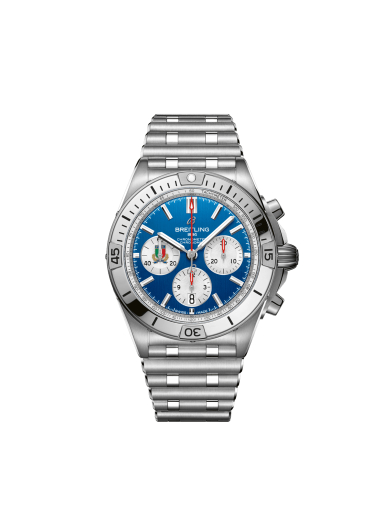 Chronomat B01 42 Six Nations Italy - Stainless steel - Blue