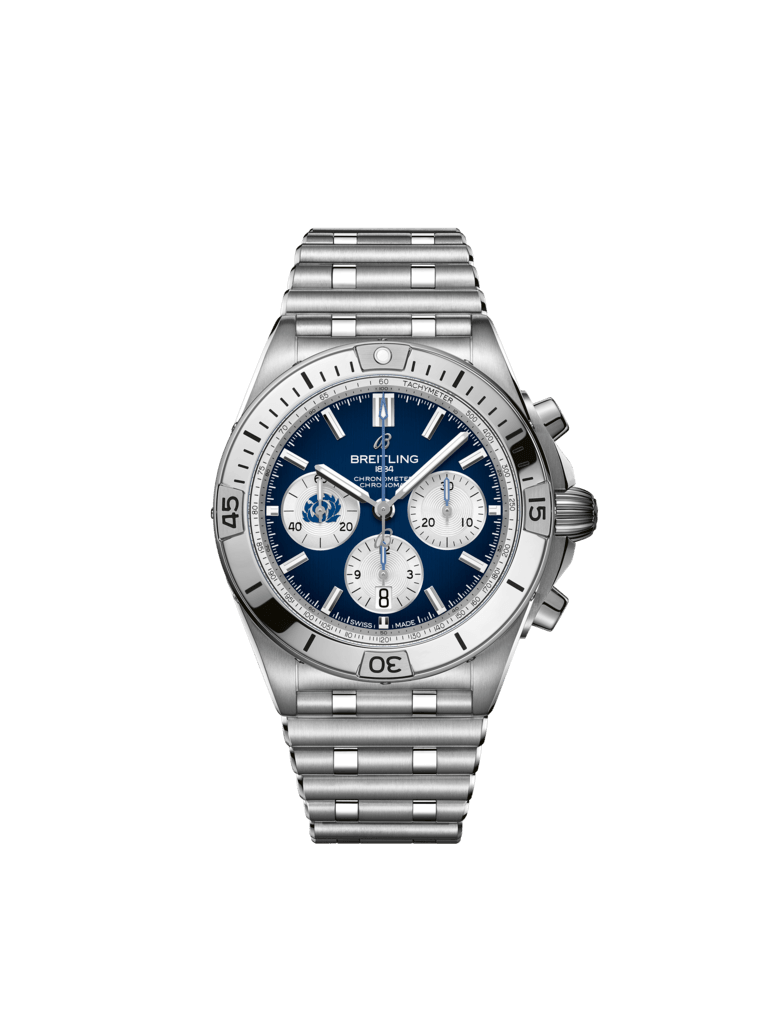 Chronomat B01 42機械計時腕錶「六國錦標賽蘇格蘭特別版」 -  - 藍