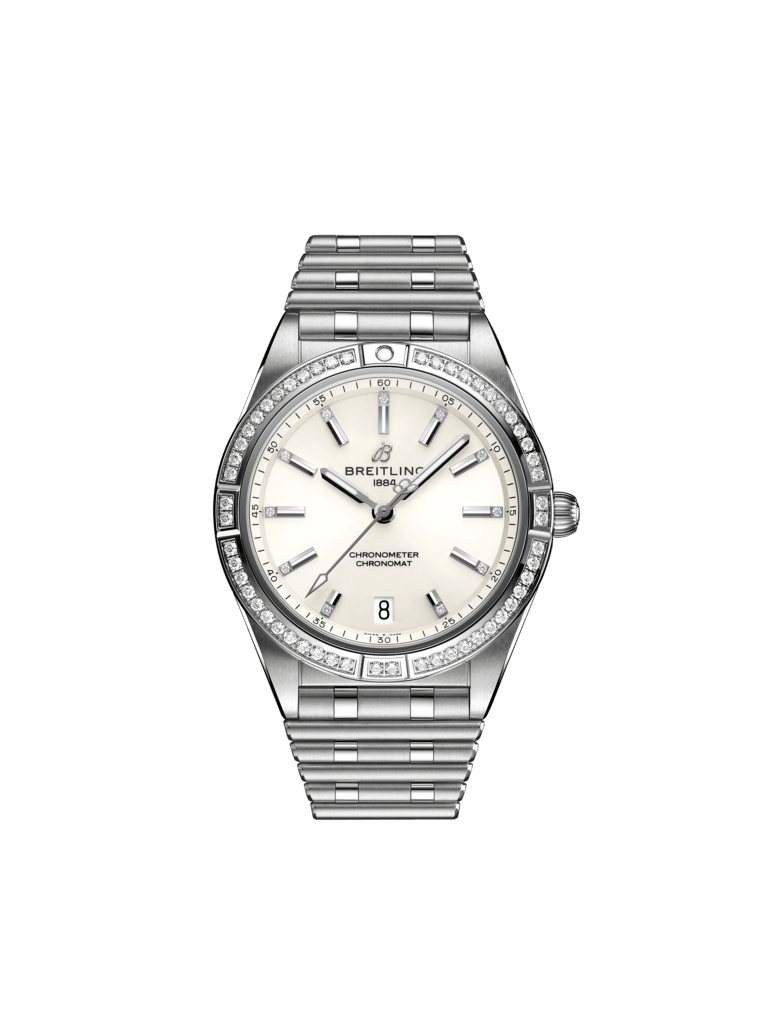 Chronomat Automatic 36 - Aço inoxidável (com pedras engastadas) - Branco