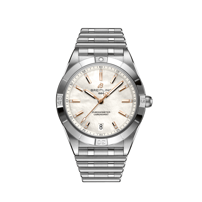 Chronomat Automatic 36, Stainless steel - Mother-of-pearl
Stylish yet elegant, the modern-retro inspired Chronomat Automatic 36 is the versatile sporty and chic watch for any occasion.