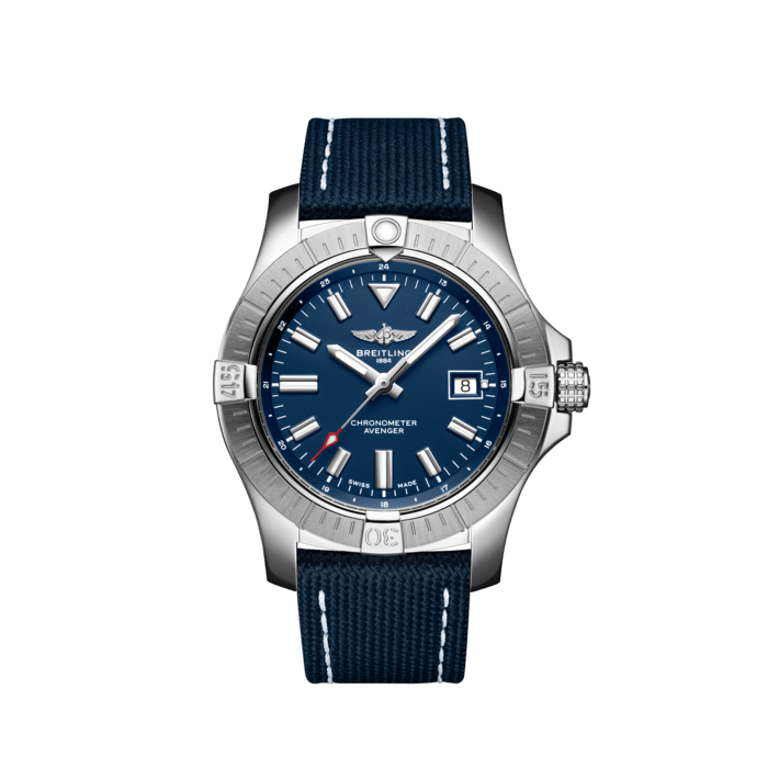 Avenger Automatic 43, Edelstahl - Blau
Die Avenger Automatic 43 ist markant, extrem robust und stossfest und verfügt über ein übersichtliches Zifferblatt, das optimale Ablesbarkeit bietet. Als echte Breitling Avenger kann sie auch mit Handschuhen bedient werden und bietet jedem Abenteurer in der Luft unübertroffene Sicherheit und Zuverlässigkeit.