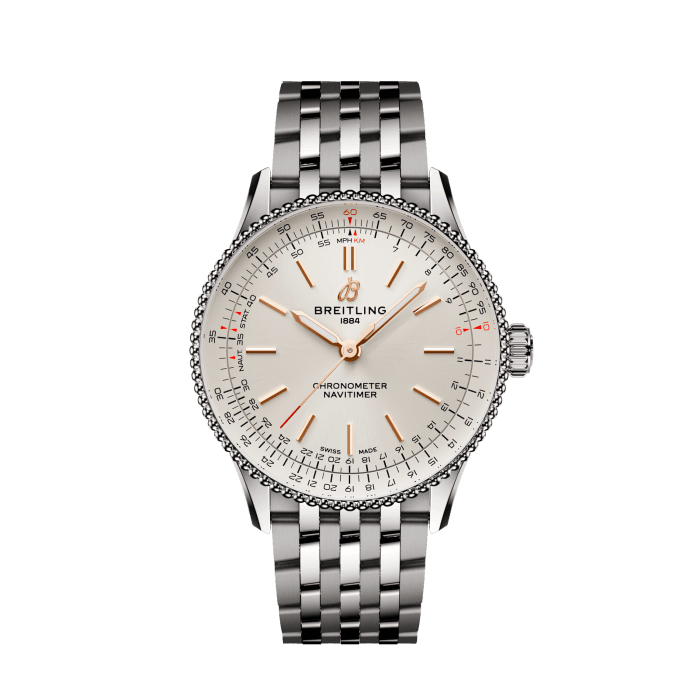 Navitimer Automatic 36, Stainless steel - Cream
Breitling’s icon—for the journey.