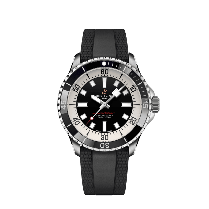 Superocean Automatic 42, Stainless steel - Black
Performance and style for all your water-based pursuits.