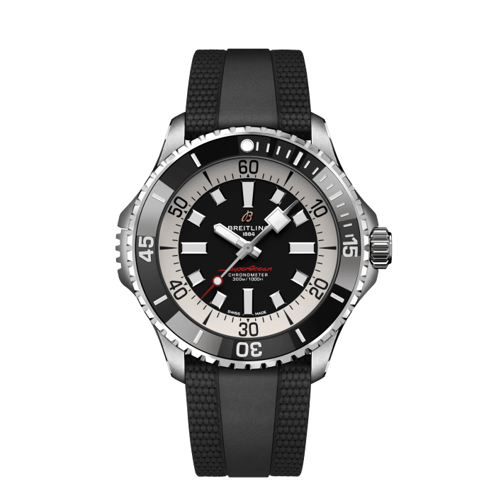 Superocean Automatic 46, Stainless steel - Black
Performance and style for all your water-based pursuits.