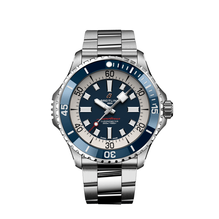 Superocean Automatic 46, Stainless steel - Blue
Performance and style for all your water-based pursuits.