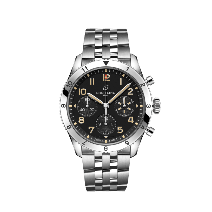 Classic AVI Chronograph 42 P-51 Mustang, Acier inoxydable - Noir
Un retour vers le passé avec cette montre de pilote inspirée du légendaire P-51 Mustang.