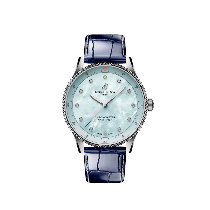 Navitimer 32, Acero inoxidable - Madreperla azul
El icono de Breitling: un reloj para la travesía.