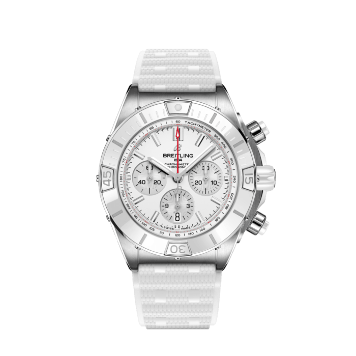 Super Chronomat B01 44 Japan Edition, Stainless steel - White
Breitling’s supercharged watch for your every pursuit.