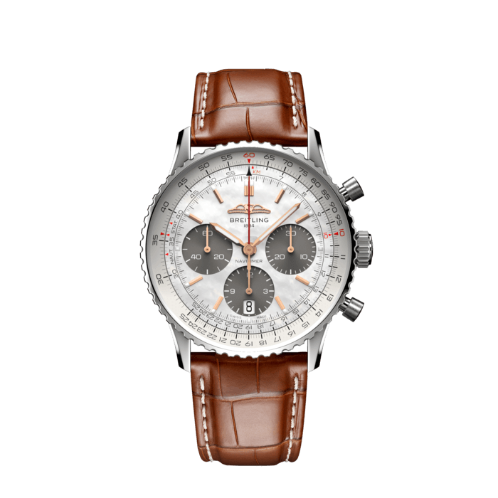 Navitimer B01 Chronograph 41 Japan Edition, Stainless steel - Mother-of-pearl
Breitling’s iconic pilot’s chronograph – for the journey.