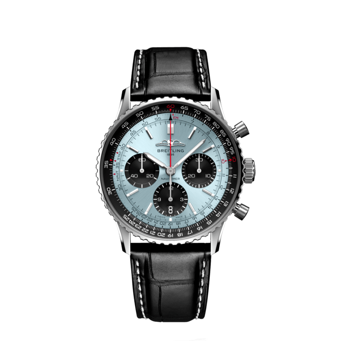 Navitimer B01 Chronograph 41, Stainless steel - Ice blue
Breitling’s iconic pilot’s chronograph – for the journey.