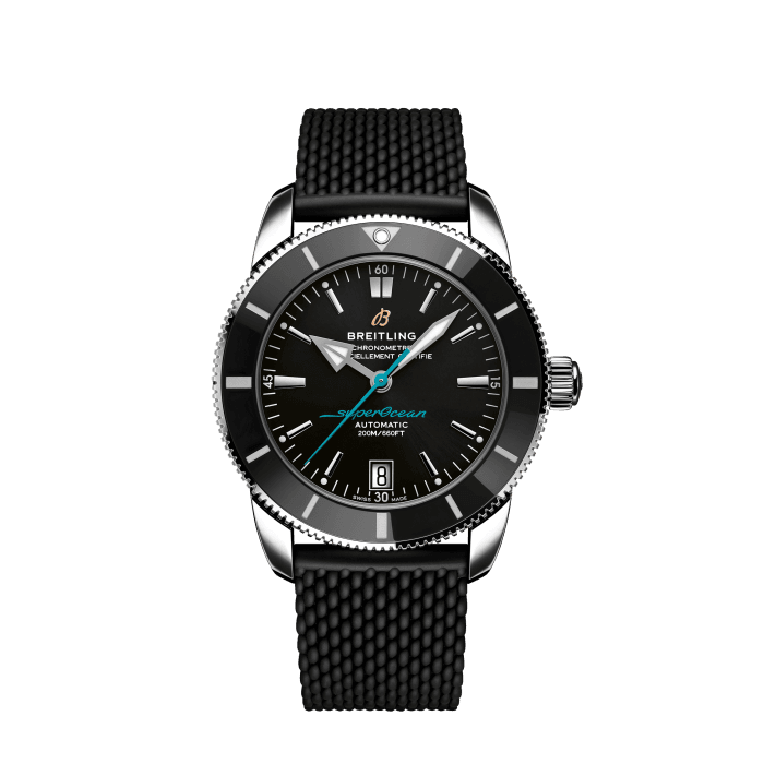 Superocean Heritage B20 Automatic 42 Premiers de Cordée, Stainless steel - Black
Inspired by the original Superocean from the 1950s, the Superocean Heritage combines legendary features with a touch of modernity. Sporty and chic, the Superocean Heritage is the epitome of maritime elegance.