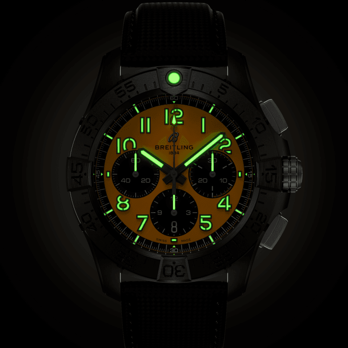 Avenger B01 Chronograph 44 Night Mission復仇者夜間任務計時腕錶