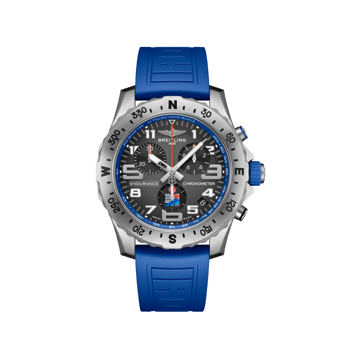 Endurance Pro IRONMAN® World Championship, Titanium - Anthracite
Breitling’s IRONMAN® World Championship edition lightweight titanium Endurance Pro watch.