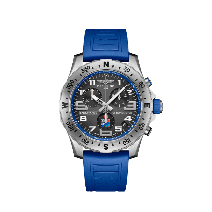 Endurance Pro 44 IRONMAN® World Championship 2023, Titanium - Anthracite
Breitling’s IRONMAN® World Championship edition lightweight titanium Endurance Pro watch.
