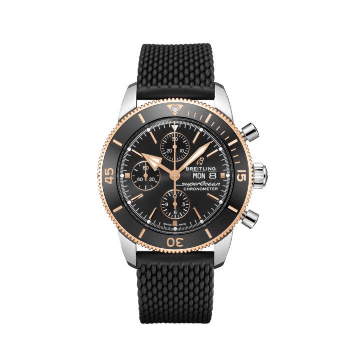 Superocean Heritage Chronograph 44, Acero inoxidable y oro rojo de 18K - Negro
Inspirado por el Superocean original de la década de 1950, el Superocean Heritage combina características de diseño icónicas con un toque moderno. Deportivo y elegante, el Superocean Heritage es la auténtica materialización del estilo en el ámbito marítimo.