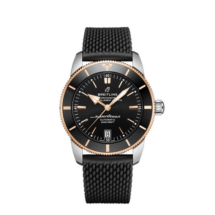 Superocean Heritage B20 Automatic 42, Edelstahl und 18-karätiges Rotgold - Schwarz
Inspiriert von der Original-SuperOcean aus den 1950er-Jahren kombiniert die Superocean Heritage die legendären Designmerkmale mit modernem Flair. «Modisch zu Wasser» lautet das Credo der Superocean Heritage, dem sie mit ihrem sportlich-eleganten Look alle Ehre macht.