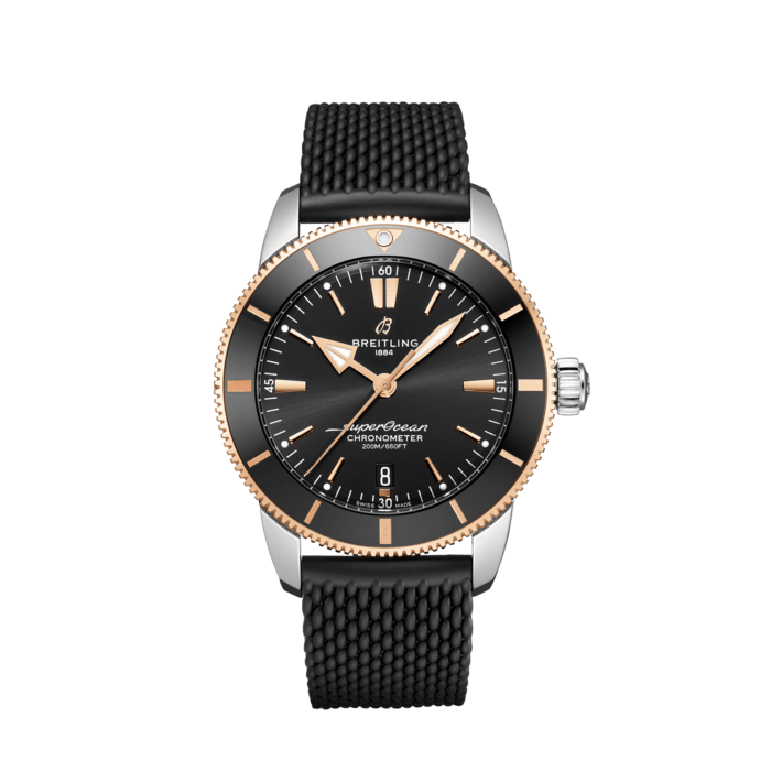 Superocean Heritage B20 Automatic 44, Stainless steel & 18k red gold - Black
Inspired by the original Superocean from the 1950s, the Superocean Heritage combines iconic design features with a modern touch. Sporty and elegant, the Superocean Heritage is a true embodiment of style at sea.