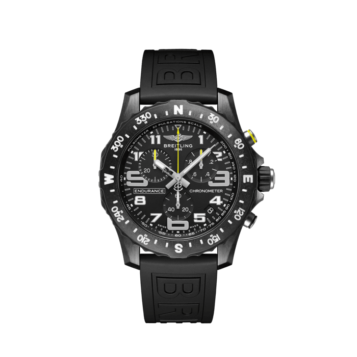 Endurance Pro 44, Breitlight® - Black
Designed to be both a lightweight timepiece for athletes and a casual, everyday sports chronograph, the Endurance Pro perfectly blends innovative technology with a vibrant design to produce the ultimate athleisure watch.