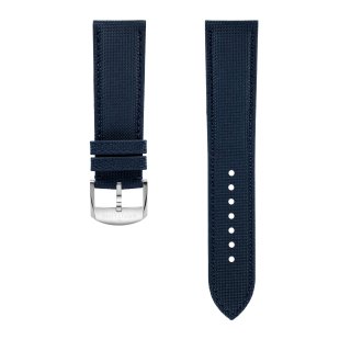 Blaues Militär-Kalbslederarmband - 22 mm