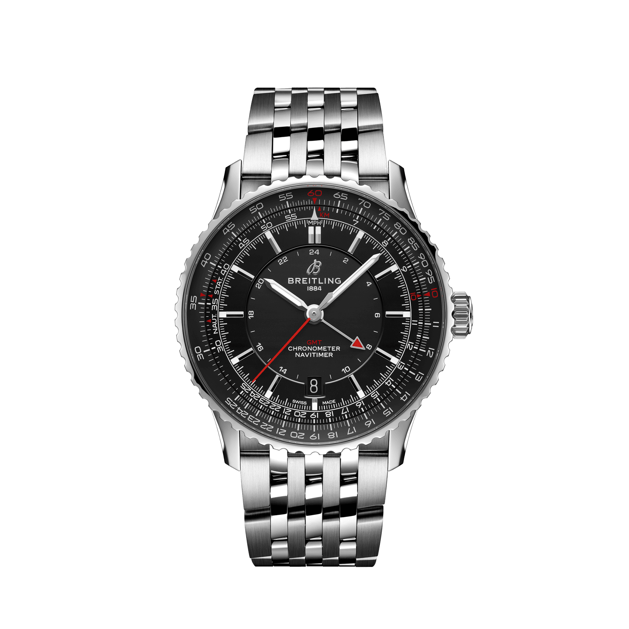 航空计时世界时间自动机械腕表41（Navitimer Automatic GMT 41） - A32310251B1A1