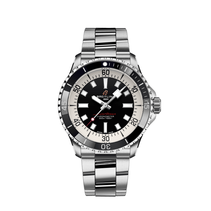 Superocean Automatic 42, Stainless steel - Black
Performance and style for all your water-based pursuits.