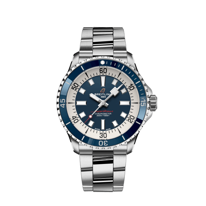 Superocean Automatic 42, Stainless steel - Blue
Performance and style for all your water-based pursuits.