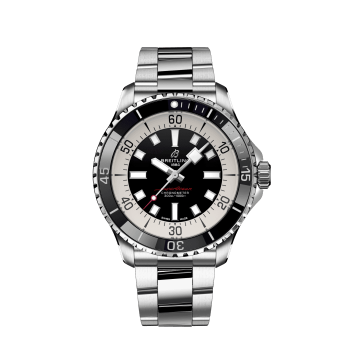 Superocean Automatic 44, Stainless steel - Black
Performance and style for all your water-based pursuits.