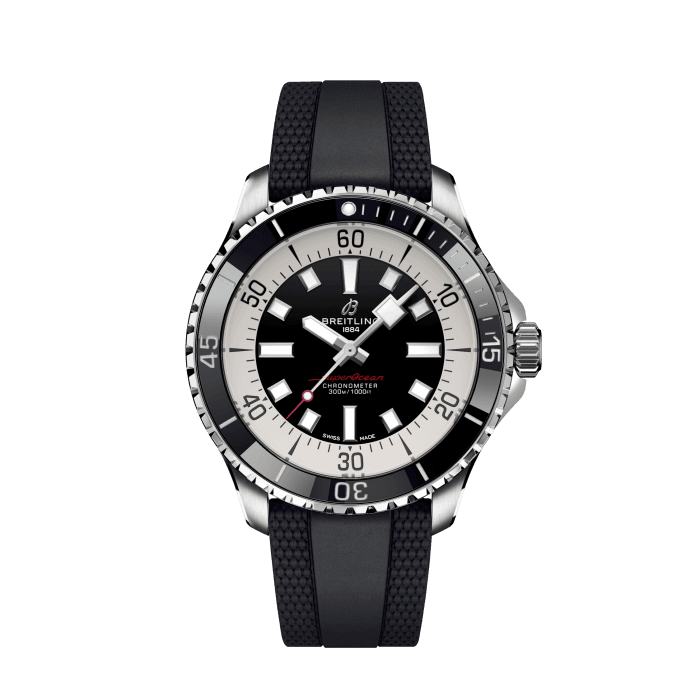 Superocean Automatic 44, Stainless steel - Black
Performance and style for all your water-based pursuits.