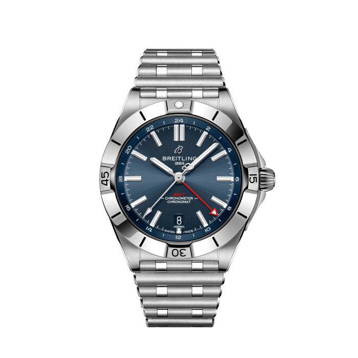 Chronomat Automatic GMT 40, Acero inoxidable - Azul
Diseño trotamundos