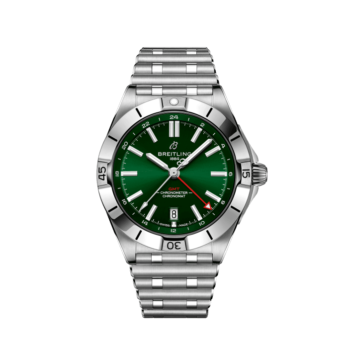 Chronomat Automatic GMT 40, Stainless steel - Green
Globetrotter style
